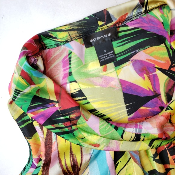 Spense tropical print sleeveless top, S - Picture 3 of 8